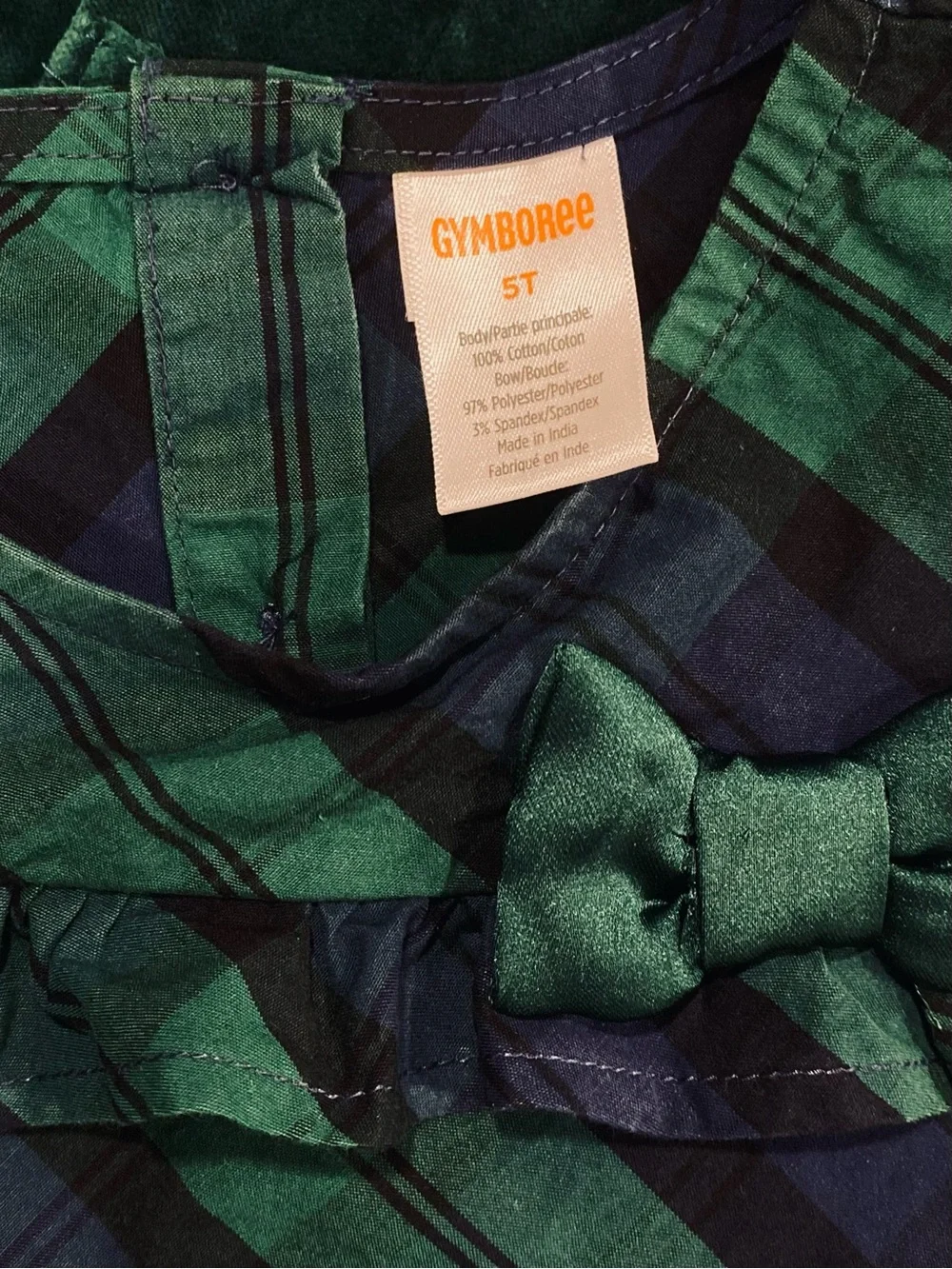 Gymboree Girls ‘Nutcracker’ Holiday Plaid Outfit: Top, Skirt, and Headband 5T